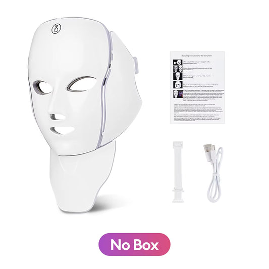 Mascarilla Facial LED 7 Colores - Cara Y Cuello (Inalámbrica)