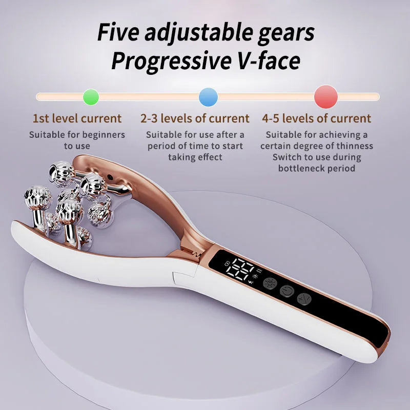 Rodillo Facial RF + EMS + LED (Lifting V-Face)