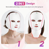 Mascarilla Facial LED 7 Colores - Cara Y Cuello (Inalámbrica)
