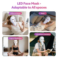 Mascarilla Facial LED 7 Colores - Cara Y Cuello (Inalámbrica)